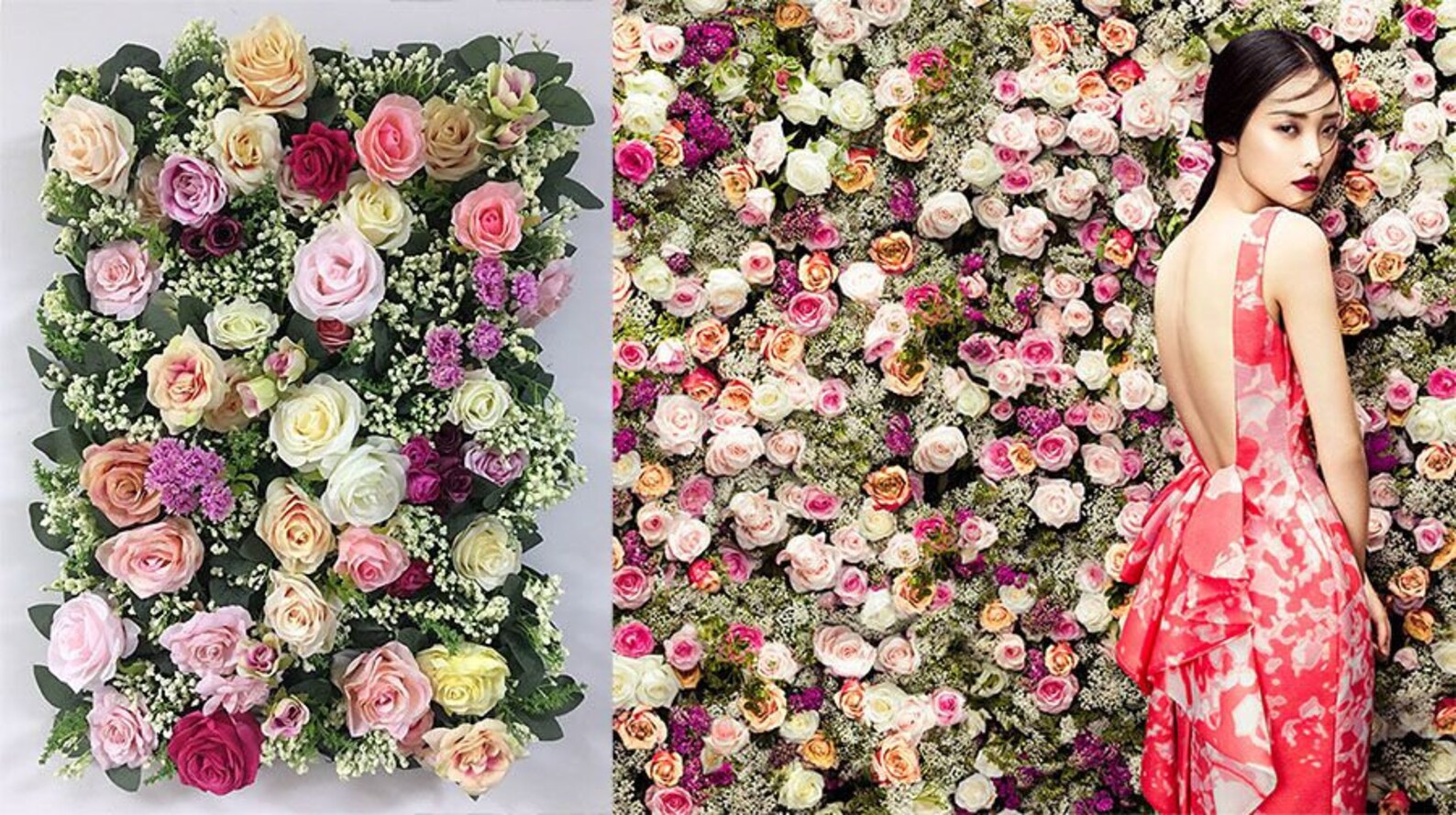Silk Floral Wall Panel for Party Birthday Decoration Etsy