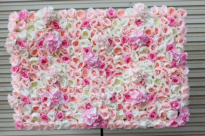 Pink Flower Wall Wedding Rose Flower Wall Baby Shower Etsy