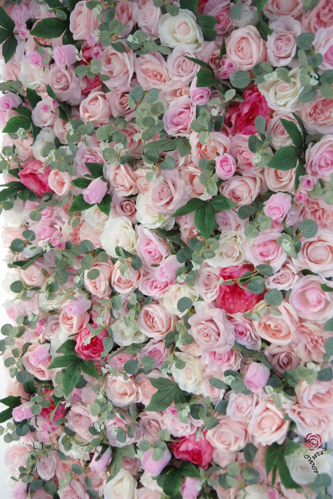 Blush Pink Flower Wall Backdrop Flower Wall Flower Wall Etsy