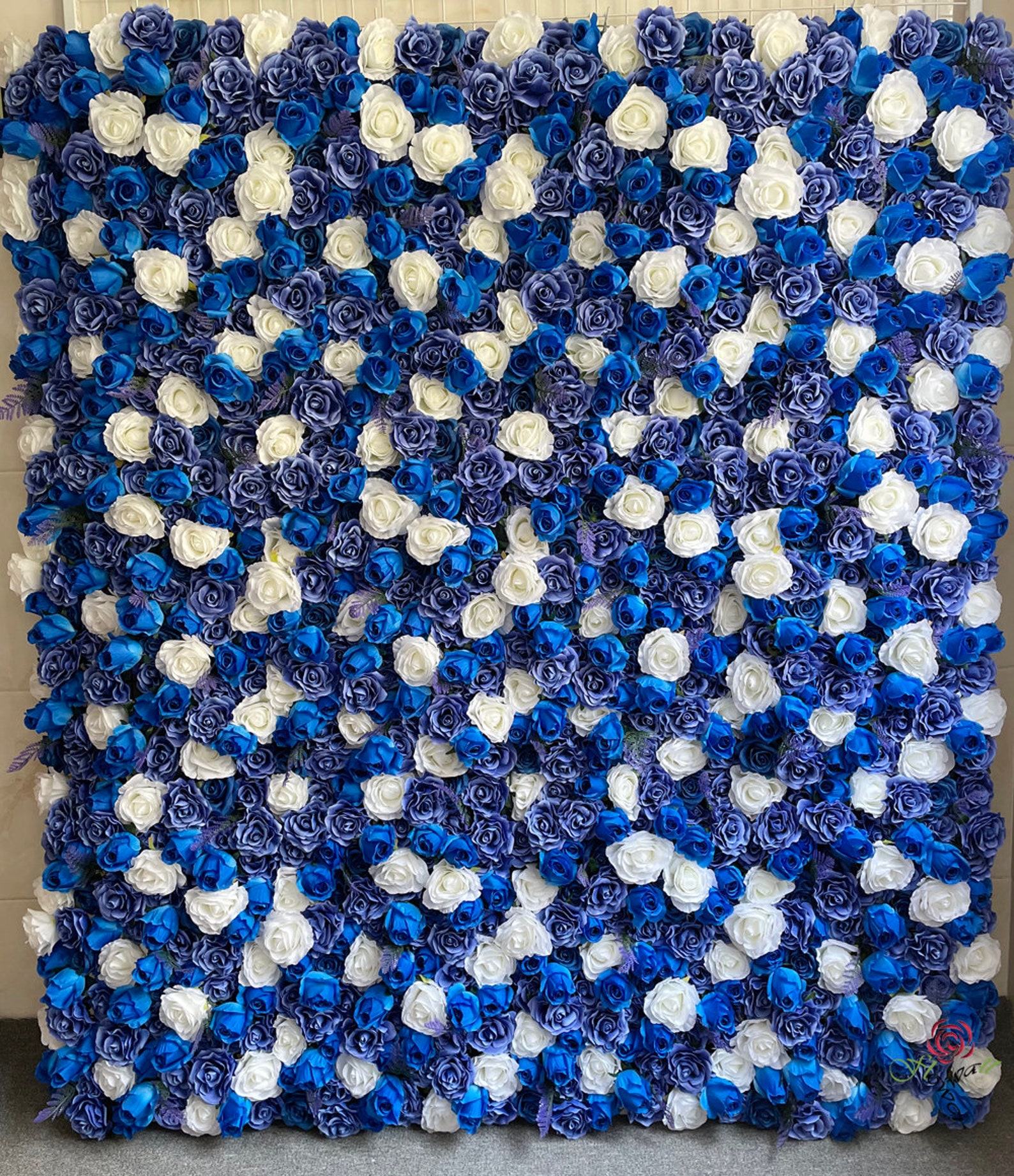 Blue Floral Walls Decor Backdrop for Wedding Arrangement Party Etsy