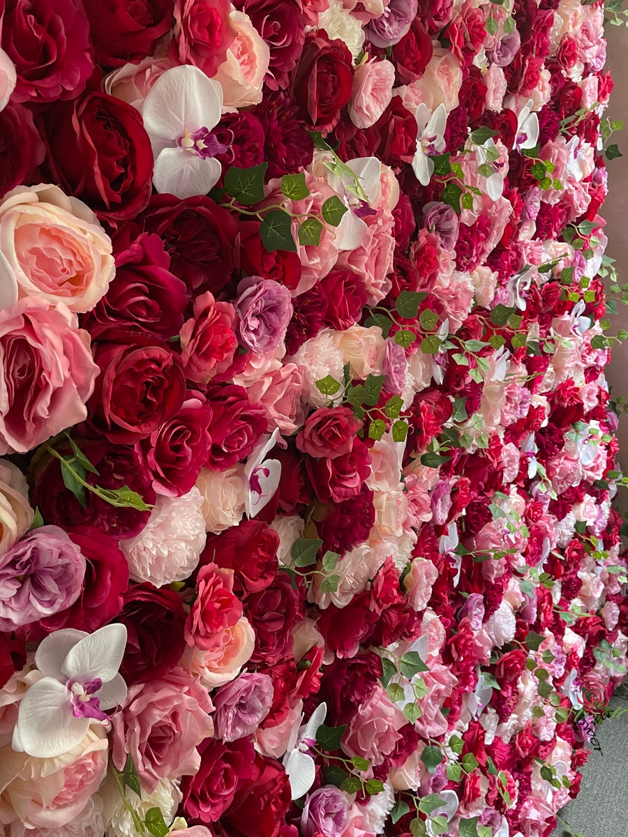 Artificial Flower Wall Backdrop for Wedding Arrangement Flower Etsy