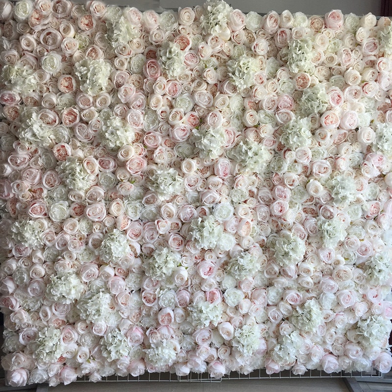 Flower Wall Backdrop Panel  For Party Birthday Decoration Artificial Rose and Penoy Floral Wall  For Wedding Photography Backdrop 40*60CM