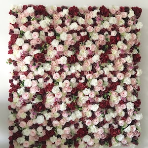 Wedding Flower Wall Panel Backdrop for Wedding Arrangement Artificial  Floral Wall for Event or Birthday Party Decoration  40*60CM