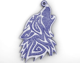 wolf pendant - stl design jewelry - file download - for jewellers