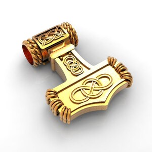 stl model - Mjolnir - Thor&#39;s Hammer - pendant - stl design jewelry - file download - for jewellers