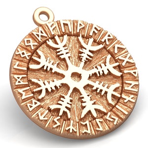 Pendant runic circle with helm of terror - stl jewelry design - download file - for jewelers - 3d model - stl file
