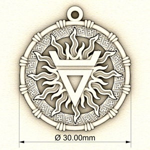 3D model amulet of Veles Slavic pagan amulet pendant - stl design jewelry - file download - for jewelers