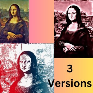Mona Lisa, Vintage-Stil, Geschenk für Schüler, Geschenk zum Abschluss, Geschenk für Mutter, Geschenk für Großeltern