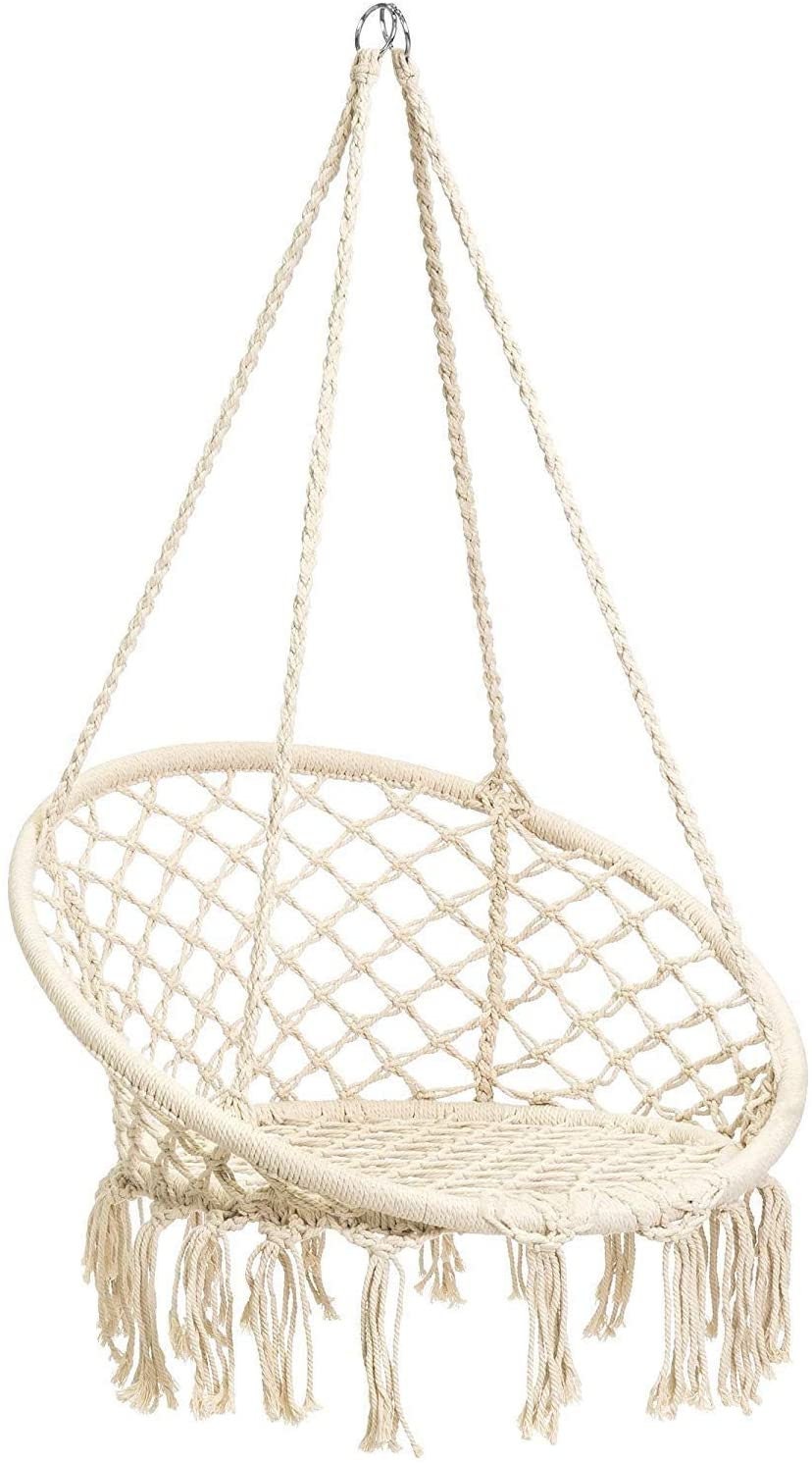 Mid century Scandinavian Boho beige cotton Macrame hanging egg Etsy