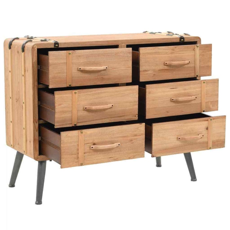 Mid Century Rustic Solid Fir Wood Drawer Cabinet Storage Unit Etsy