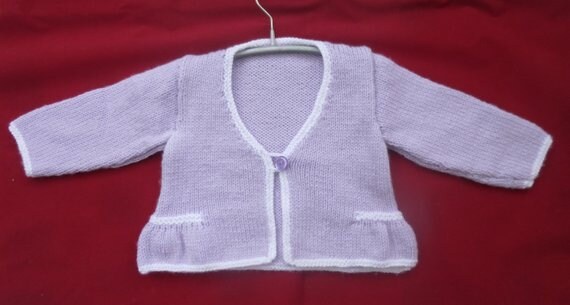 lilac cardigan baby girl