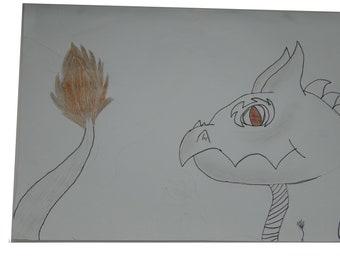 Brownie the Dragon, Kids Drawing, Art