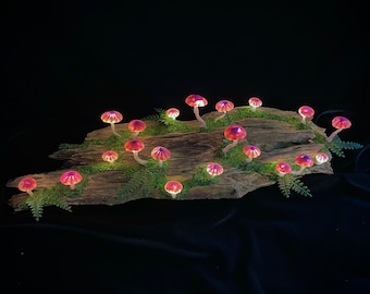 Pink & Purple Mushroom LED Lamp Light