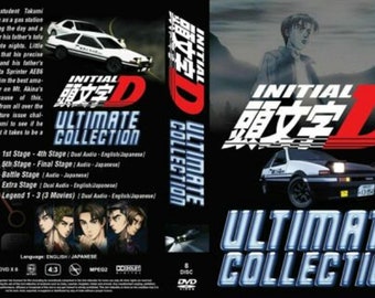 Japan Anime Dvd Initial D Ultimate Collection English Dubbed Etsy