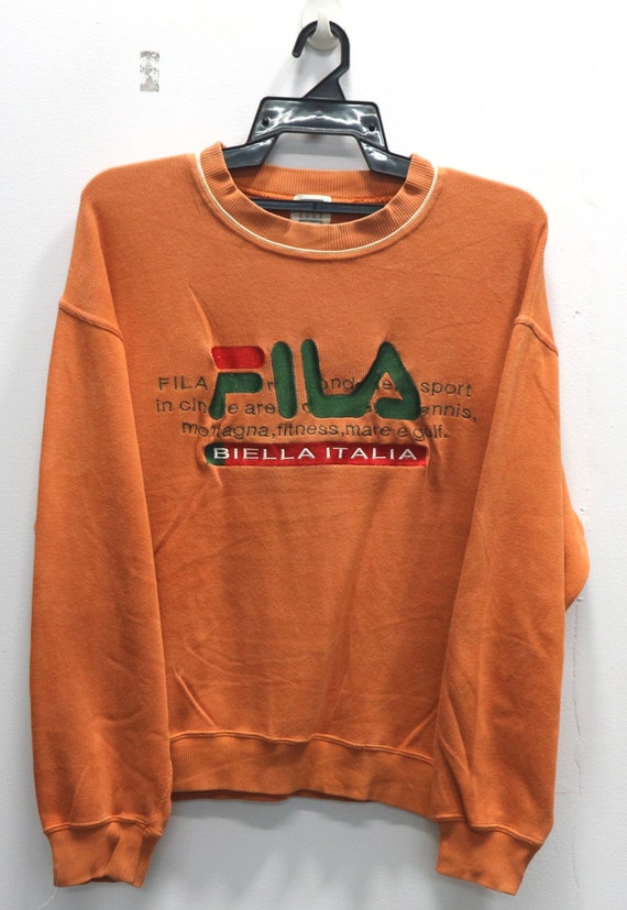 orange fila sweatshirt