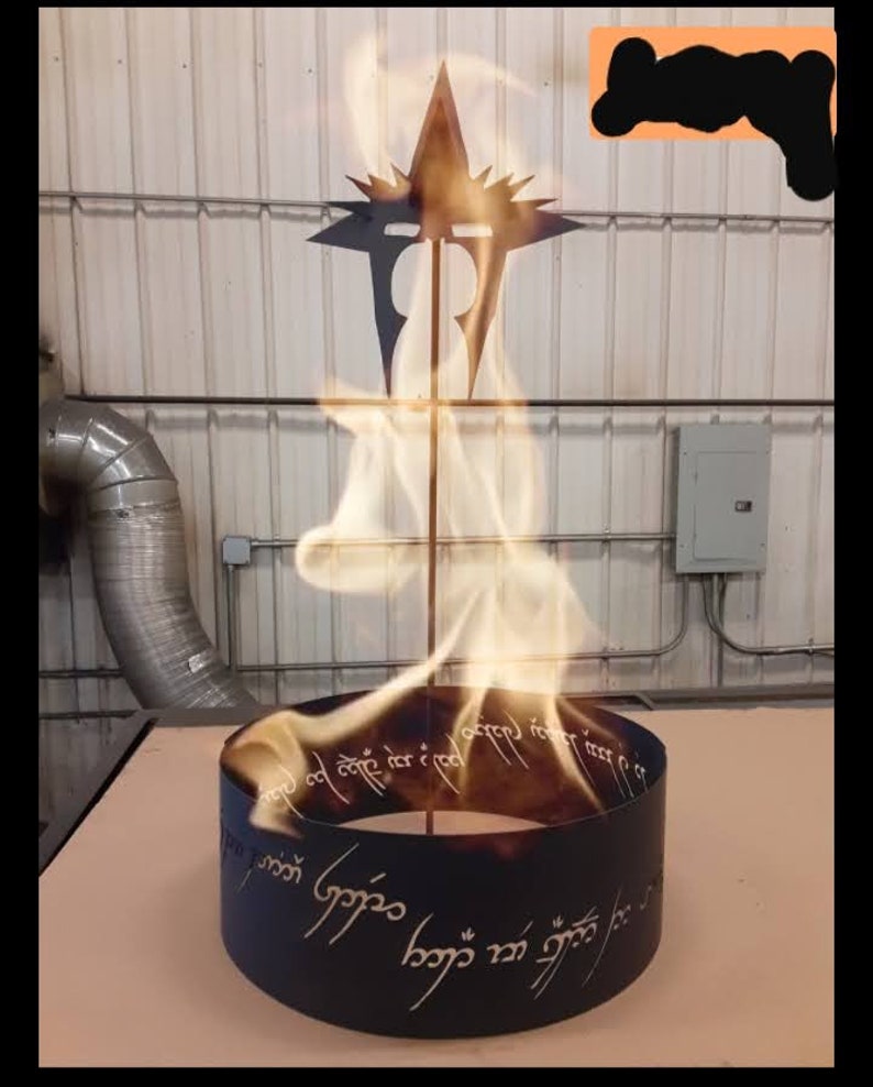 LOTR Lord of The Rings fire pit Etsy