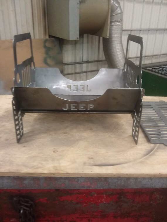 Jeep Fire Pit And Grill 11 Gauge Steel Heavy Duty Take Apart Etsy