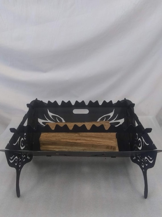 28x22x12 Portable Slide Together Fire Pit Hot Dog And Shish Etsy