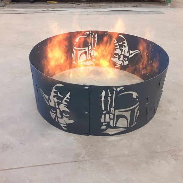 30 inch Yoda, Star Wars, Darth Vader, Mandalorian, Boba fett  fire pit. 12 gauge