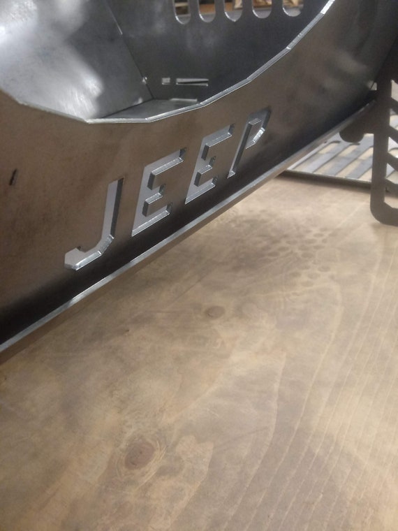 Jeep Fire Pit And Grill 11 Gauge Steel Heavy Duty Take Apart Etsy