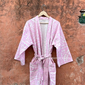 Cotton Cutwork Applique Cotton Handmade Robe, Summer Beach Wear Kimono Style Dress, Long Indian Coat Gift ACR-01