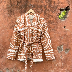 New Collection 2022 Unique Embroidery Jackets , Cutwork Applique Cotton Handmade Jacket , Gift , Summer Bohemian Style Coat , ACJ-02