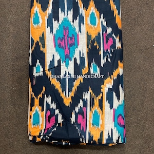 100% Cotton Soft Fabric, Multi-Color Geometric Print Fabric, Cotton Material Summer Dress Maxi Skirt Making Block Printed Fabric Yard, CF-66