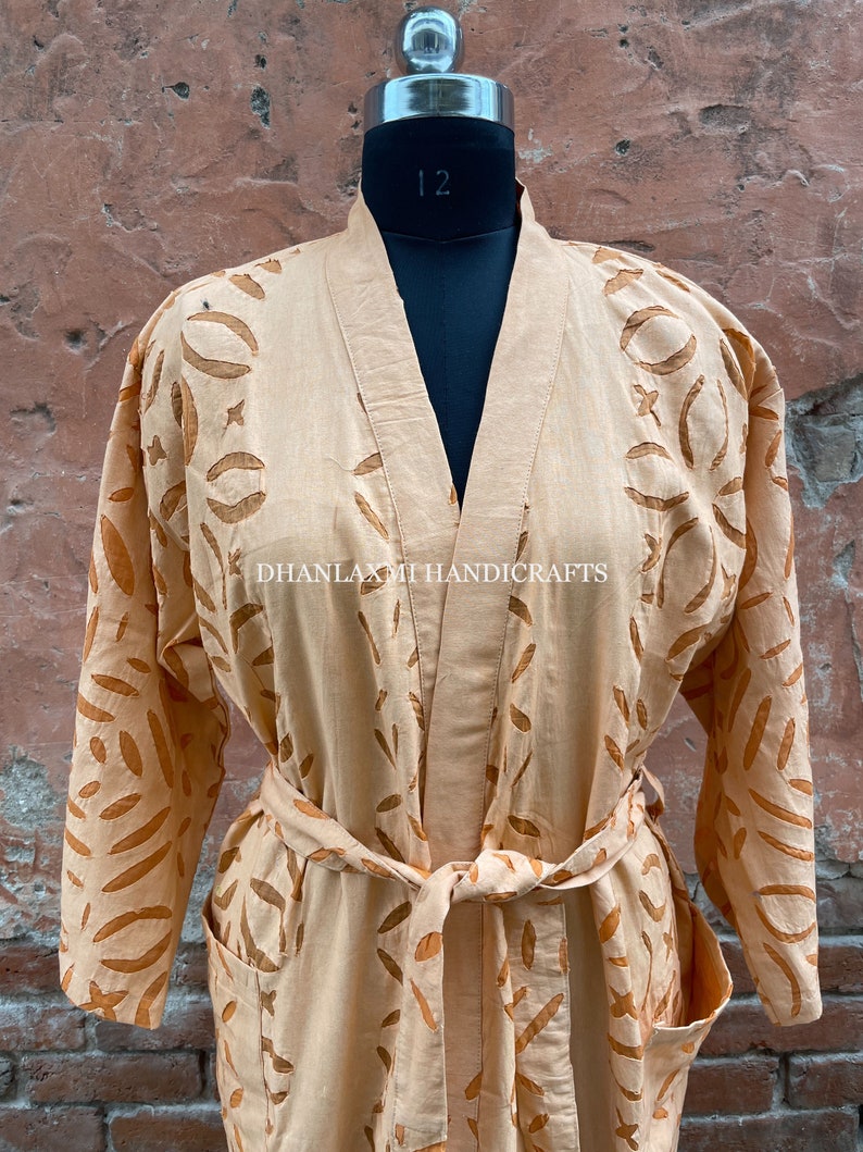 Working Robe Handmade Cotton Cut Work Kimono Robe, Applique Kantha Jacket - Etsy