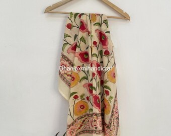 Handmade Floral Cotton Sarong, Indian Block Print Beach Wrap, Eco-Friendly Summer Coverup