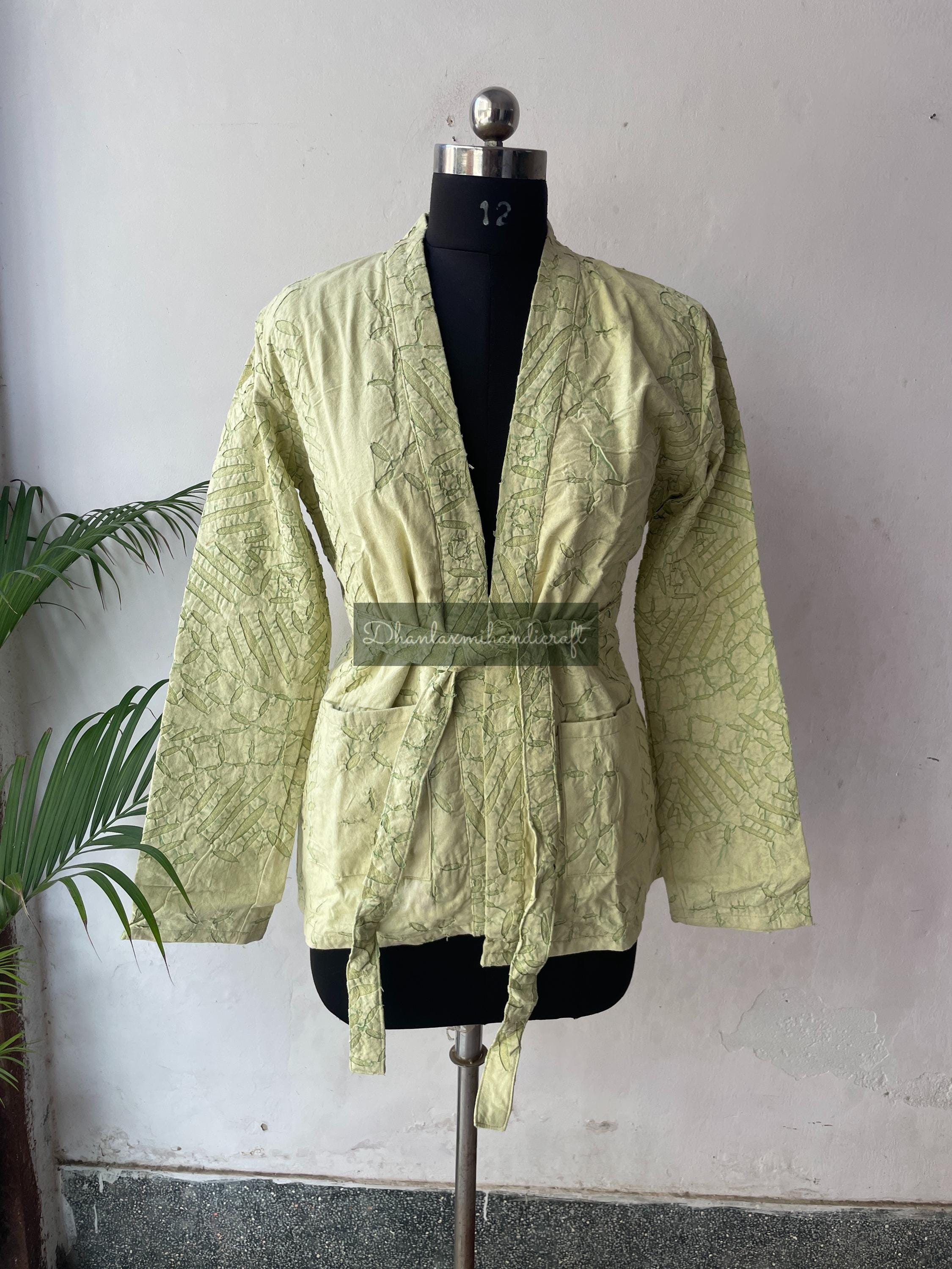 ジャケット・アウター eaphi CUTWORK EMBROIDERY JACKET Handmade Kantha Jacket Embroidered Vintage Work Coat Unique