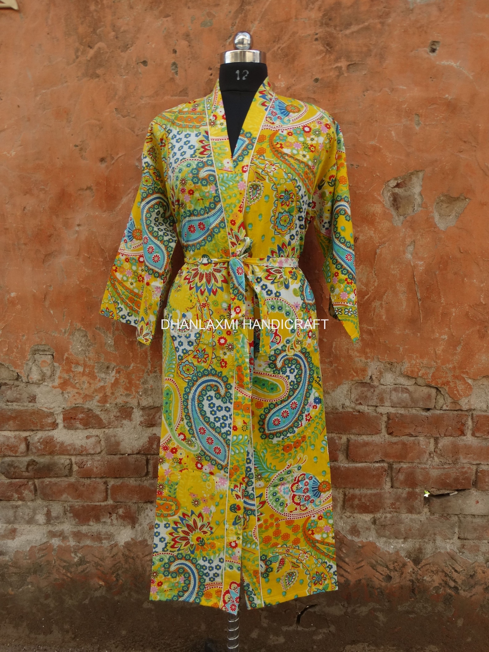 paisley print robe