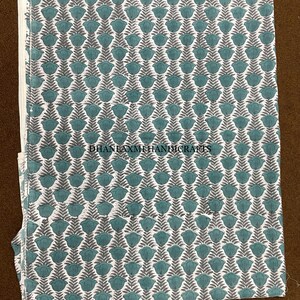 Naturfarben Hand-Blockprint Stoff, indischer 100% Baumwolle Weicher Stoff, Material Sommerkleid Maxirock machen Floral bedruckter Stoff