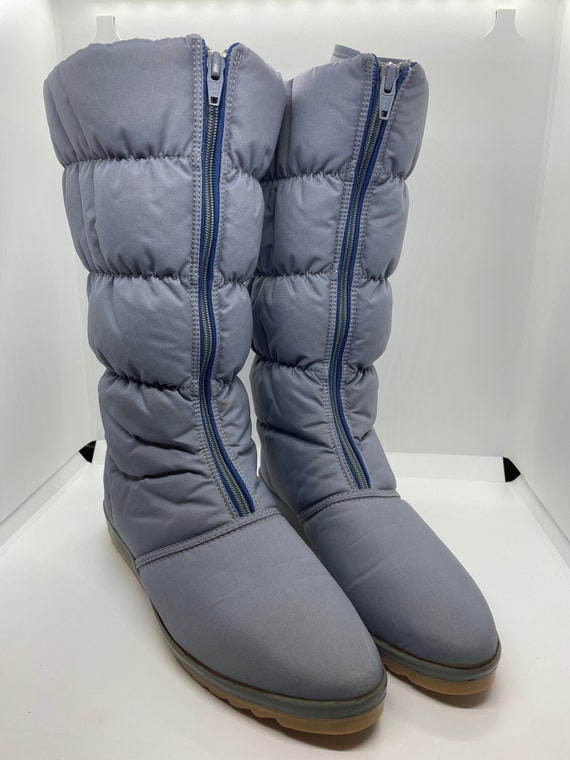 light blue winter boots