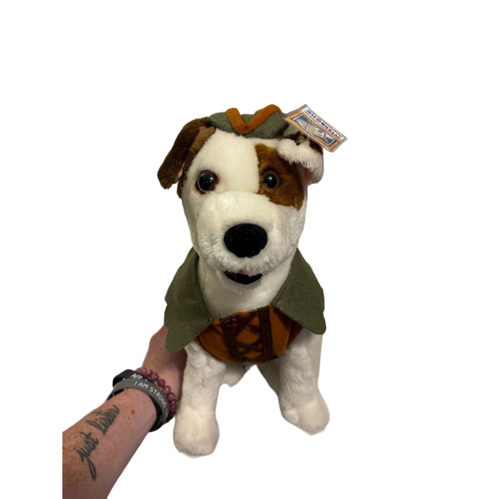 Robin Hood Wishbone Jack Russell WISHBONE PAW PRINTS Of Thieves DVD Costume Dog  Robin Hood NWT