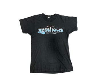 ミュージシャン 1970's [yes] promotional t shirts 1978 YES Vintage Rare Concert 1970's TOUR Original Prog Rock