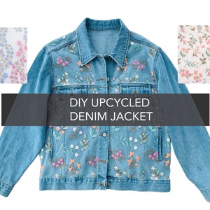Gör-det-själv återvunnen jeansjacka: Blommigt överlägg, specialdesign