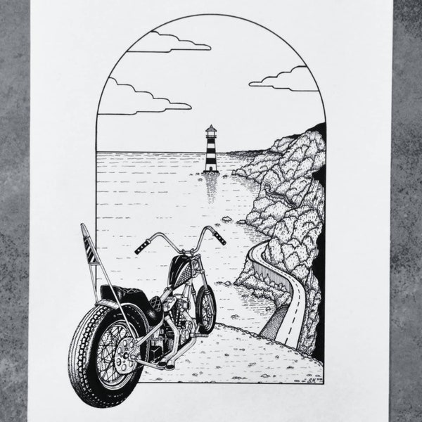 Chopper Coast Highway Print