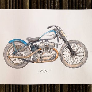 Harley Davidson XR 750 Flathead Flat Tracker Print image 1