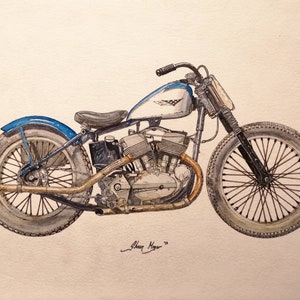 Harley Davidson XR 750 Flathead Flat Tracker Print image 2