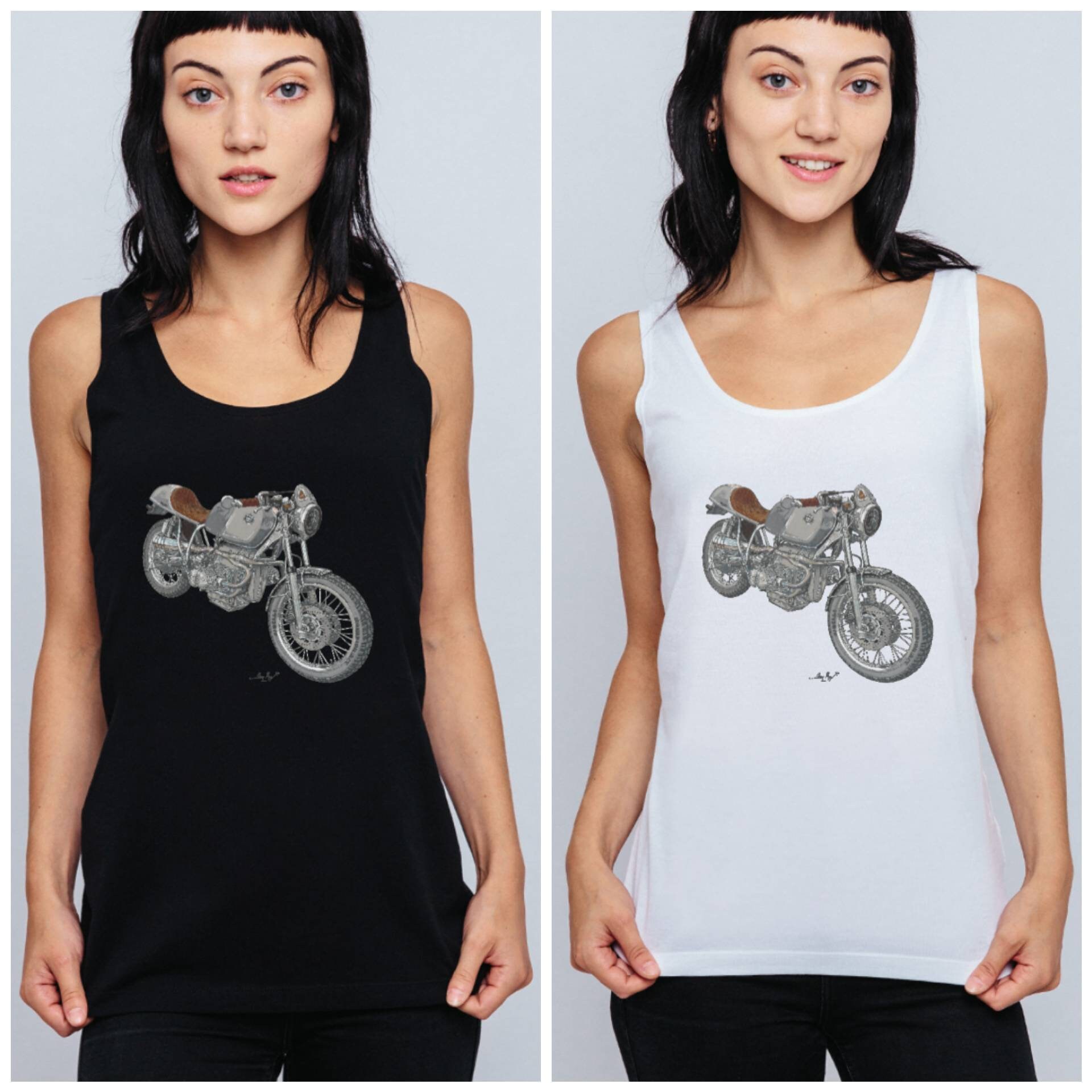 Womens motorcycle tank best sale tops