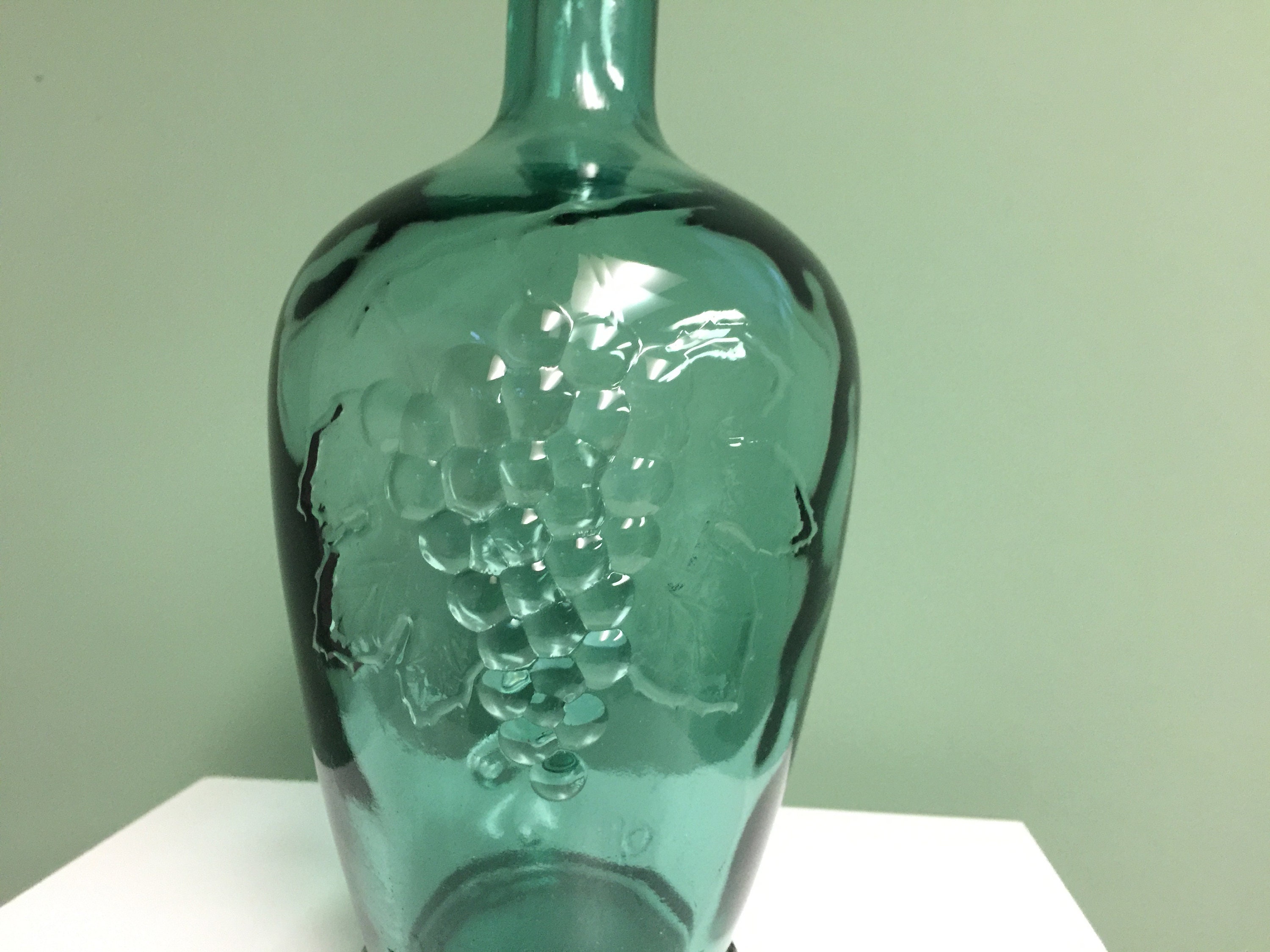 Vintage Cantine Vaselli Orvieto BlueGreen Wine Bottle Comes Etsy