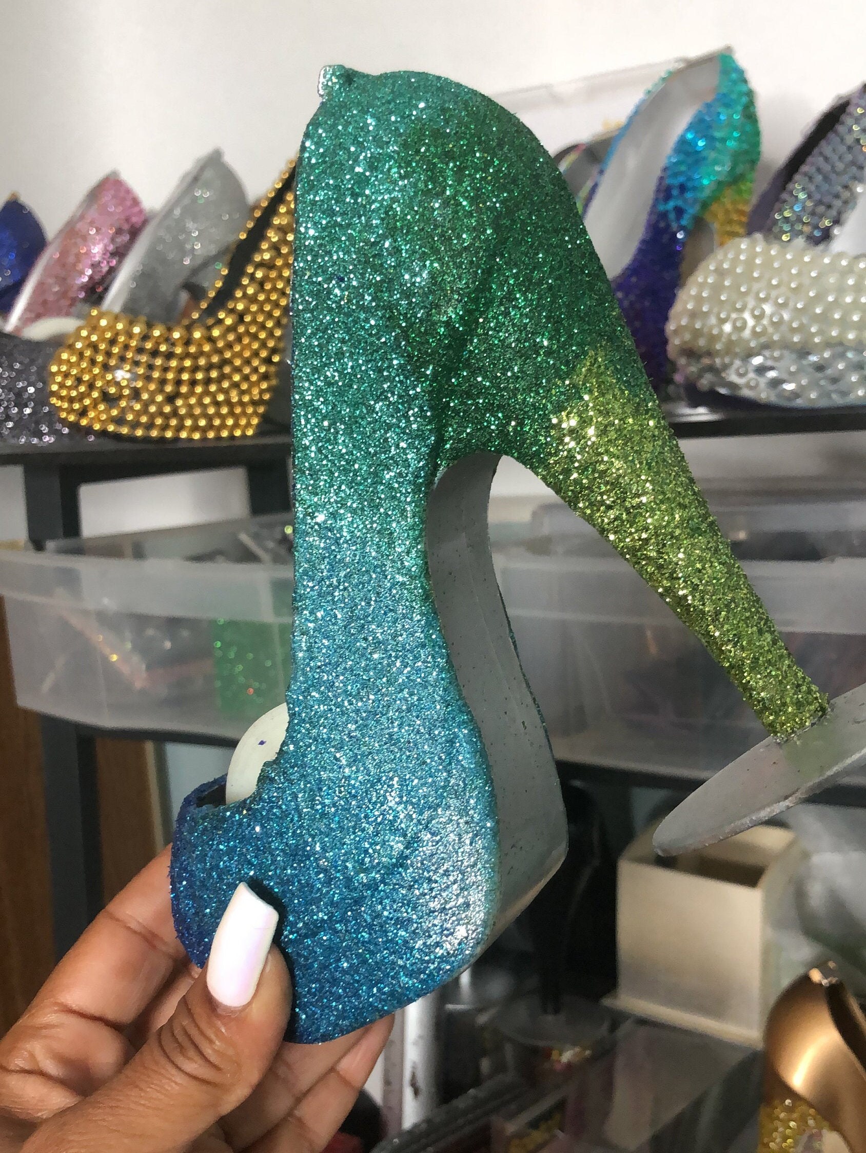 MERMAID STILETTO tape High Heel Tape Dispenser Ombre Etsy