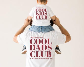 Dad & Kid Matching T-Shirt "Cool Dads Club" – Matching Family Outfit – Gift for Dad, Dad and Baby Set