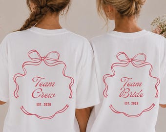 Bachelorette party shirt, bachelorette party for women, bachelorette party red bow, team shirts, bride shirt, The Bride, bachelorette party for women, wedding, accessories, gift for crew