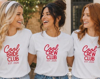 Hen party shirt, bachelorette party for women, Cool Bride hen party, team shirts, bride shirt, The Bride, hen party for women, wedding Cool Bride Club/Crew Club