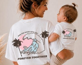 Matching T-shirt set "Forever Together" – Mother & Baby – Mother and Child Outfit – Summer Family Look – Gift for Mom and Baby