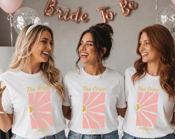 Bachelorette party shirt, bachelorette party for women, retro floral bachelorette party shirt, team shirts, bride shirt, The Bride, bachelorette party for women, wedding, accessories, gift for crew