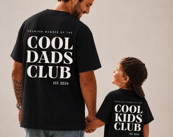 Matching T-shirt “Cool Dads Club” EST. year – Matching set Dad & Mini – Father Child Outfit – Cool family look – Gift for Dad and Baby