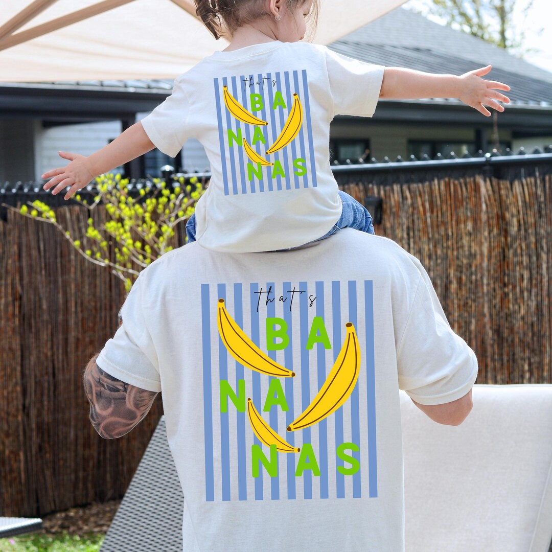 Partner Look That's Bananas Matching Set, Dad and Child T-shirt With ...