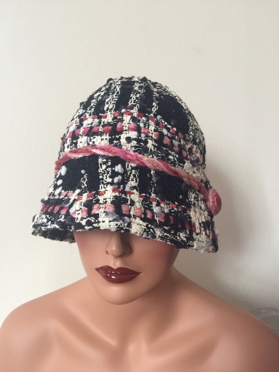 Cloche hat,Millinery hat,vintage hat,Chanel hat,wo